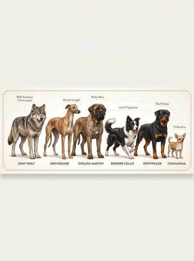 From Wolves to Whippets. How Human Selection Shaped the Diversity of Modern Dog Breeds